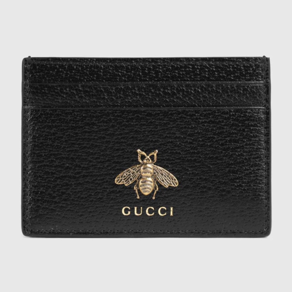 Gucci Animalier leather card case - Black